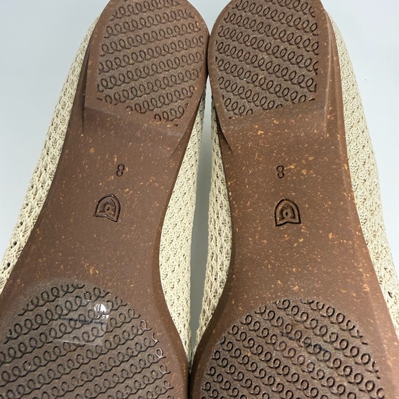 Rothy’s “The Max Square” Flat Size 8 In Conch Ivory Basketweave NWOT - Picture 9 of 9